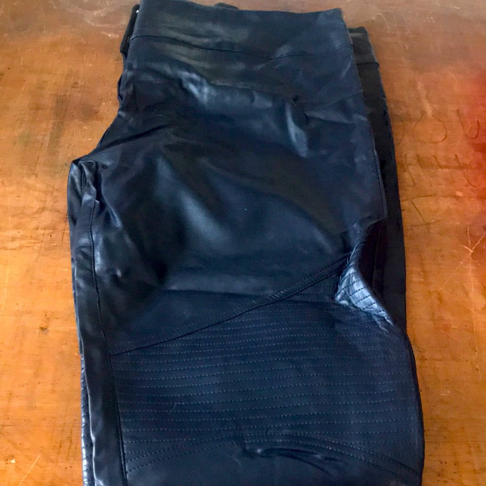 Handmade custom vegan leather Moro pants.